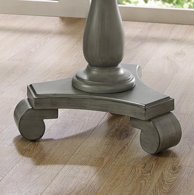 Roundhill Furniture Rene Contemporary Wood Pedestal Side Table - Image 7
