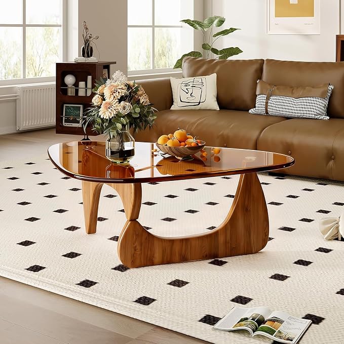Glass Coffee Table, Triangle Coffee Table by PRITIY