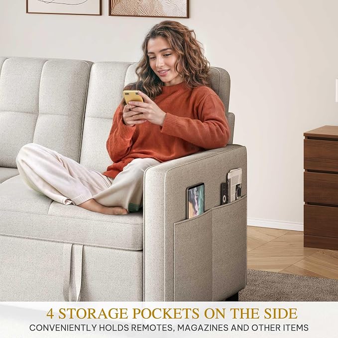 DWVO 55" Convertible Sofa Bed, 3-in-1 Sleeper Sofa - Image 7