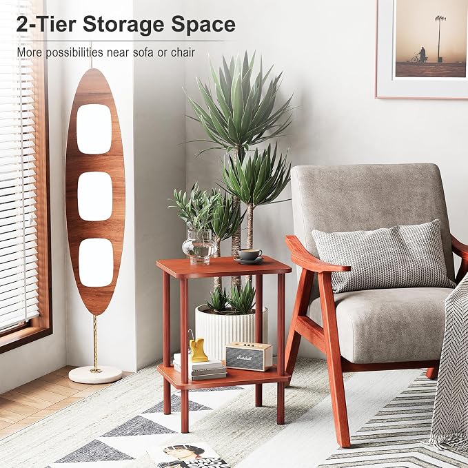 Apicizon 2 Tier End Table, Small Side Table - Image 4