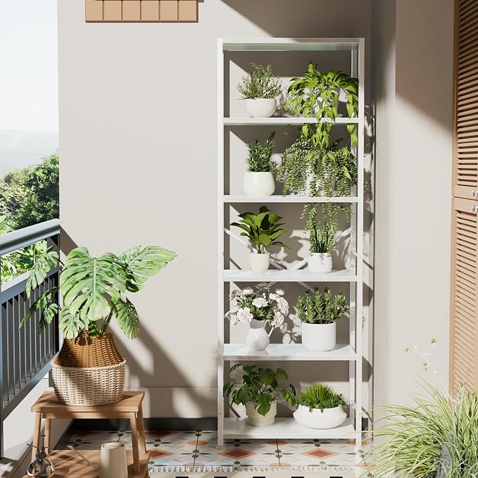 Furologee 6 Tier Book Shelf, Tall Wide Bookshelf, Modern Open Bookcase - Image 7