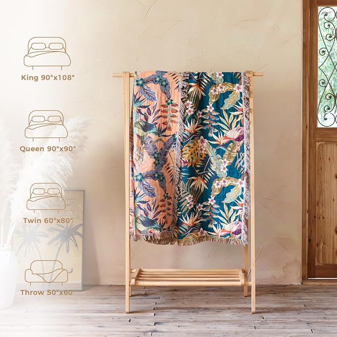 LUTBM Boho Throw Blanket for Couch Sofa Chair Cotton Summer Blankets for - Image 6