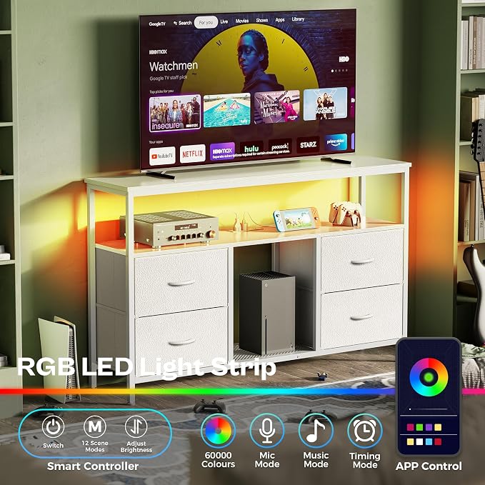 Huuger 47 Inch TV Stand Dresser - Image 2