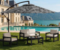 SERWALL 4 Pieces HDPE Outdoor Sofa Set by SERWALL