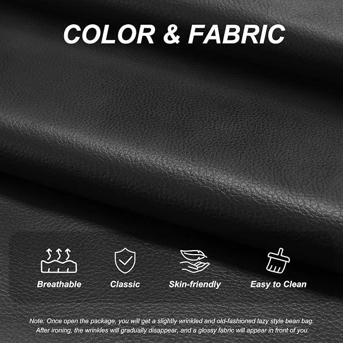Hobestluk Giant Bean Bag Chair Lazy Floor Sofa, Memory Foam Fireside Sofa - Image 6