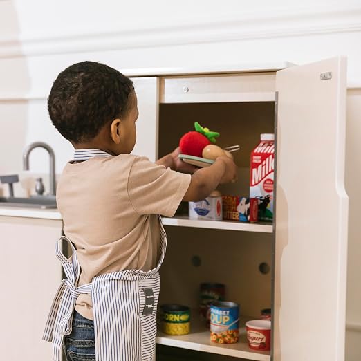 ECR4Kids Wooden Pretend Play Kitchen Refrigerator - Image 12