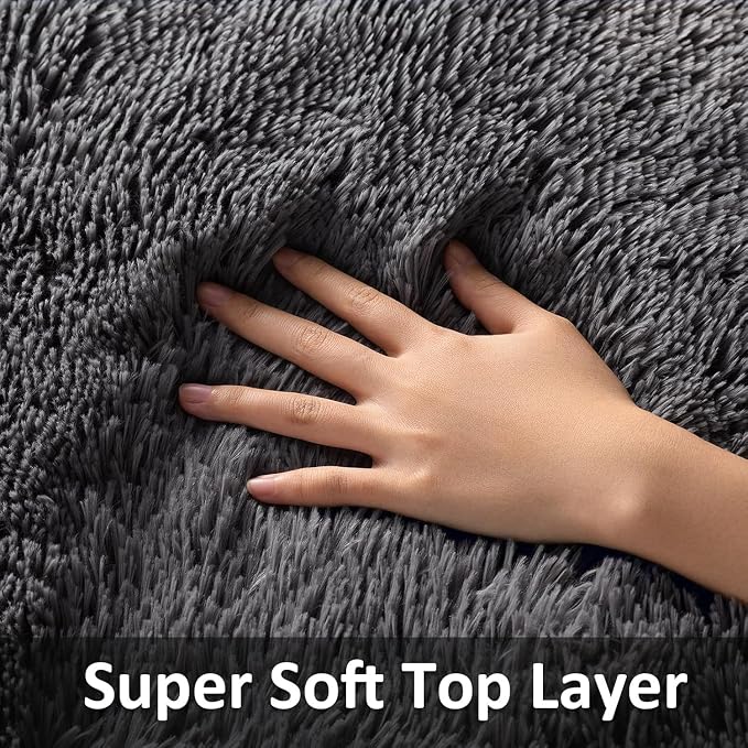 Ophanie Small Rug Washable Non Slip Throw Bedside Area Rugs, Fluffy Soft Mini - Image 4