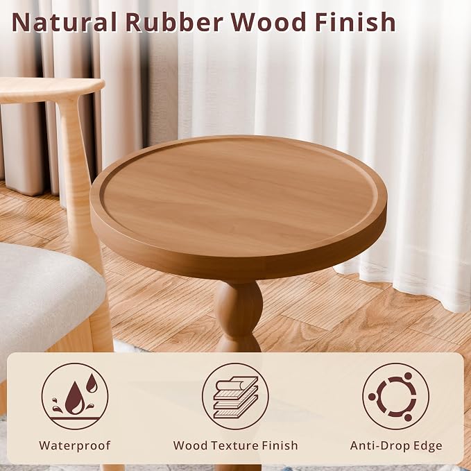 Small Side Table, Rubberwood‌ Drink Table - Image 5