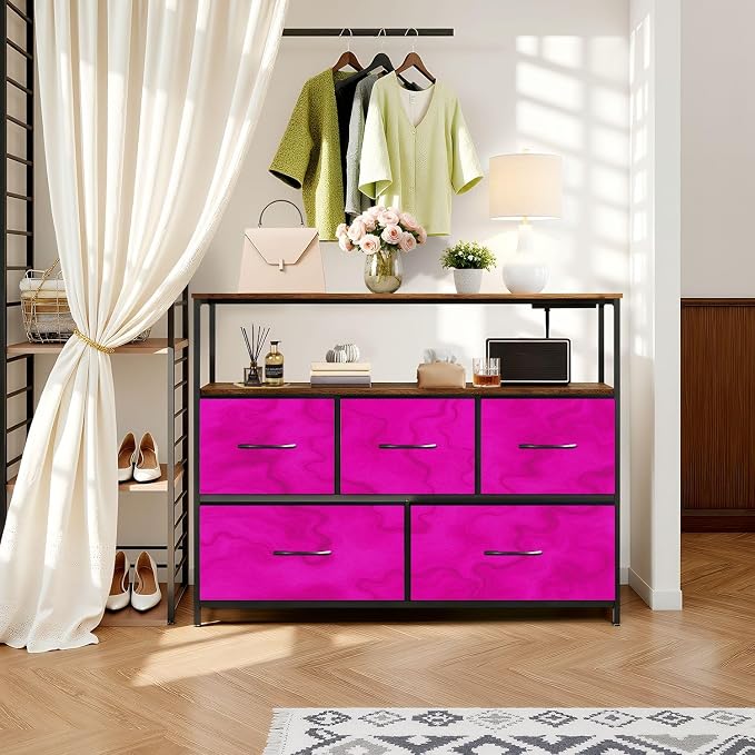 Dresser Hot Pink Grunge Magenta Purple Concrete Texture - Image 8