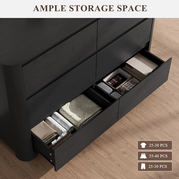 YANSNWO Modern Minimalist Dresser and Nightstand Sets 3 Piece Bedroom Set - Image 5
