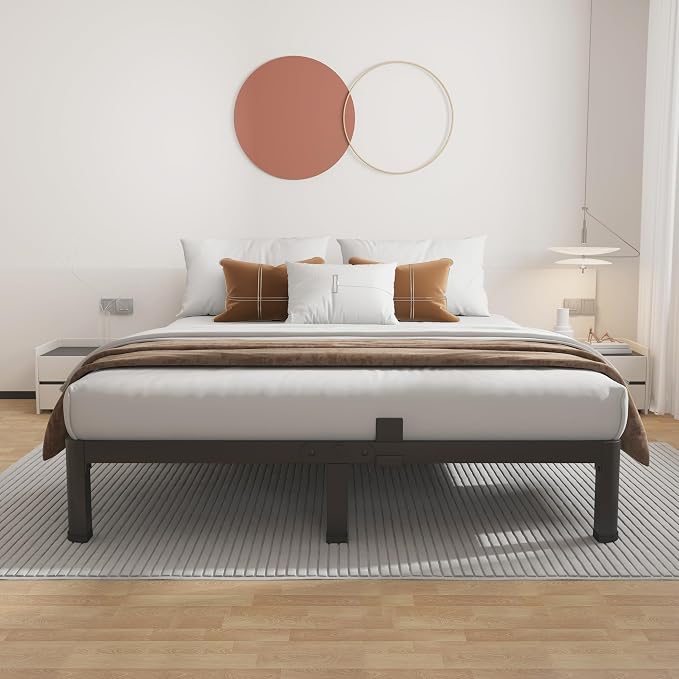 ROIL 7 inch King Size Bed Frame Metal Platform No Box Spring Needed - Image 3