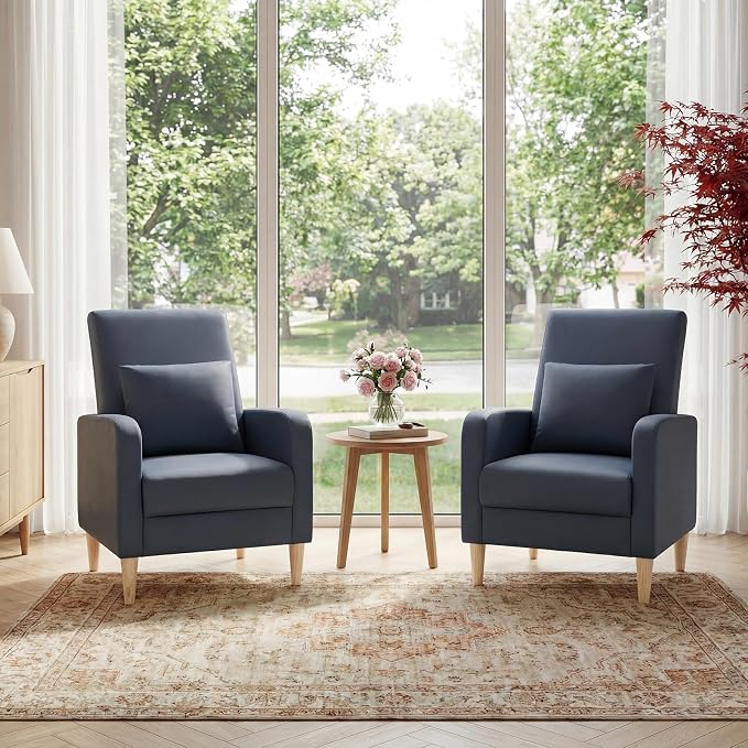 COLAMY Mid-Century Modern Upholstered Accent Chair - Image 11