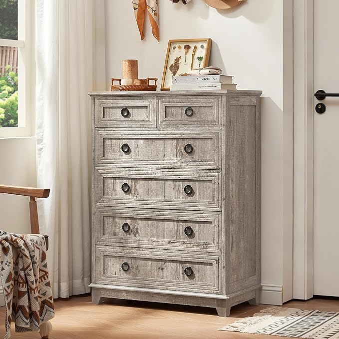 Joaxswe Farmhouse 6 Drawer Dresser - Image 10
