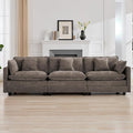 111'' Sectional Cloud Deep Seat Couch, Modern Comfy Chenille Modular Sectional by WUTUTUEE