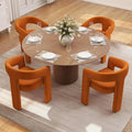 BESTANO Set of 4 Modern Velvet Fabric Upholstered Dining Chairs by BESTANO