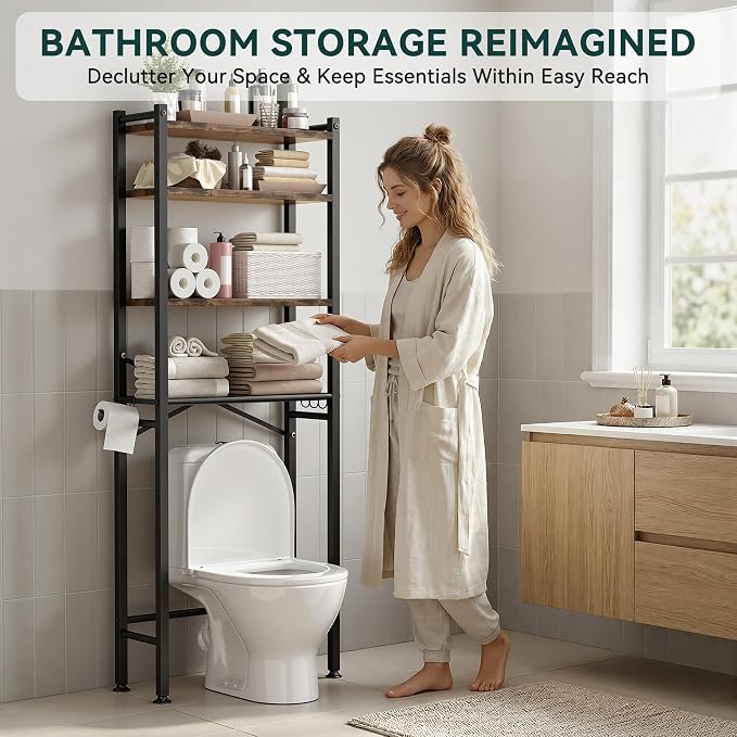 GloTika 4-Tier Over The Toilet Storage - Image 3
