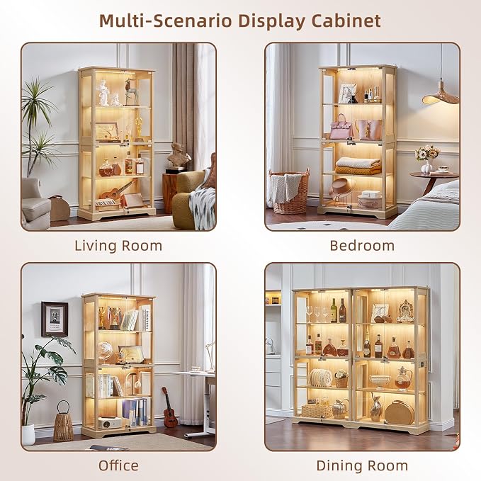 LELELINKY Farmhouse Display Cabinet - Image 8