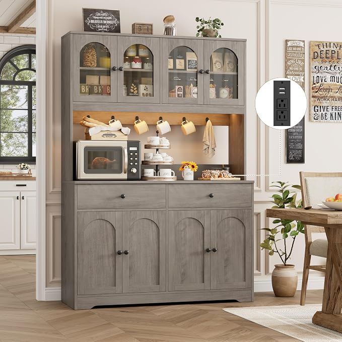 HIFIT 71" LED Kitchen Pantry Cabinet - Image 2
