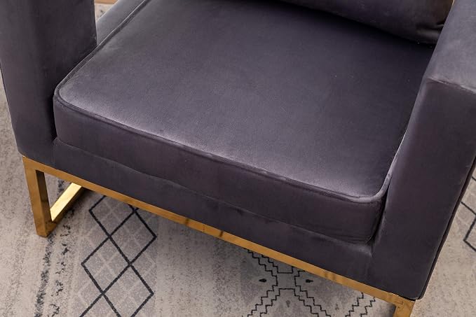 Roundhill Furniture Lenola Upholstered Accent Arm Chair - Image 9