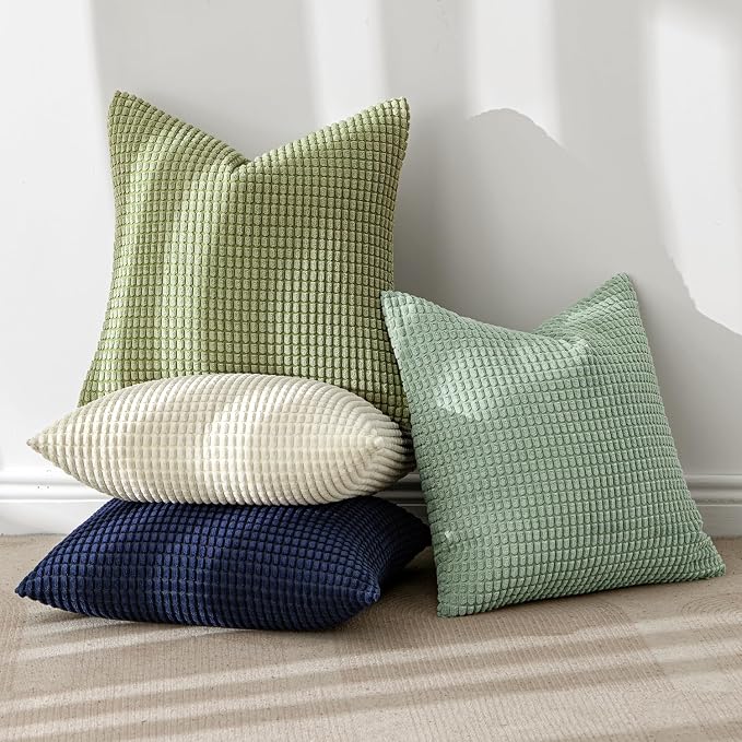 MIULEE Modern Farmhouse Decorative Spring Pillow Covers 18x18 Inch Set of 4 - Image 2