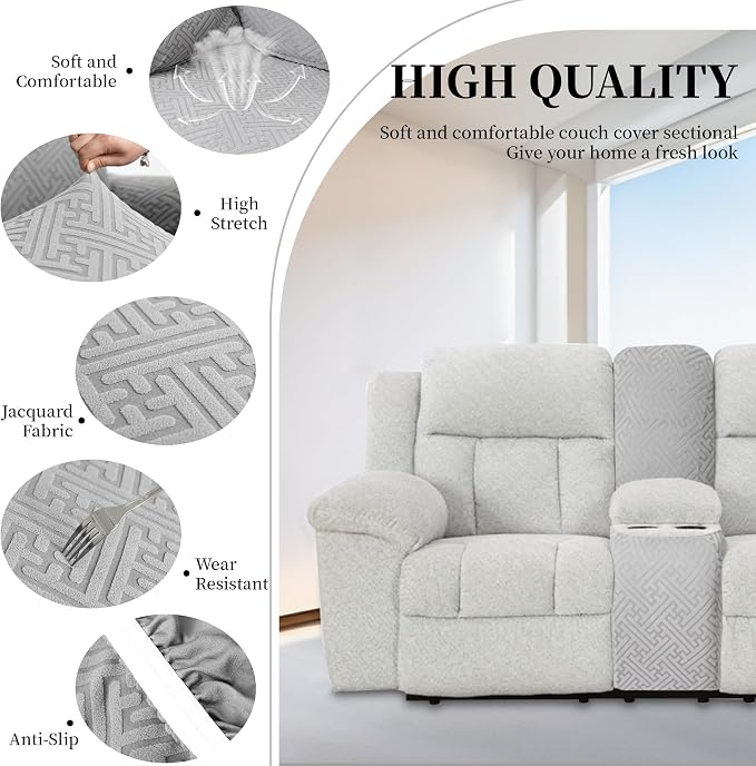 100% Waterproof Sectional Recliner Couch Covers - Image 5