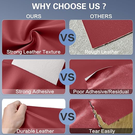 Self Adhesive Leather Repair Patch Kit, 31.4 in x 16 in Large Vinyl Leather - Image 6