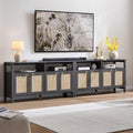 SICOTAS Rattan TV Stand for Television up to 120 Inch by SICOTAS