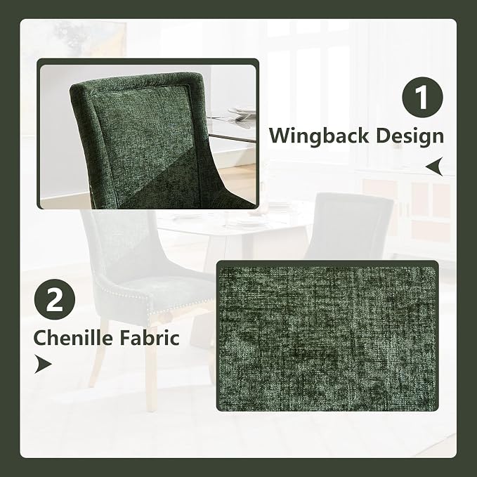 Upholstered Dining Chairs Set of 4, Modern Fabric Side Chairs - Image 5