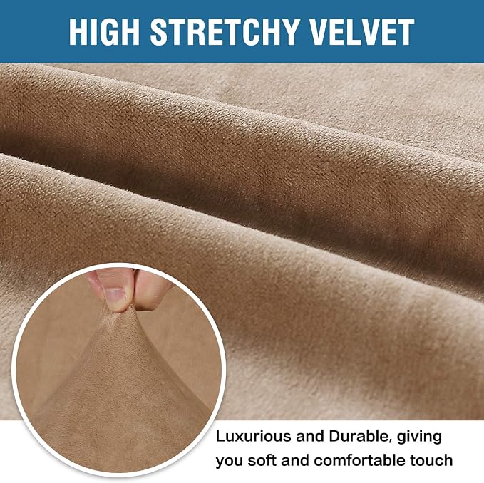 H.VERSAILTEX Stretch Velvet Sofa Covers Large Couch Covers Sofa Slipcovers - Image 3