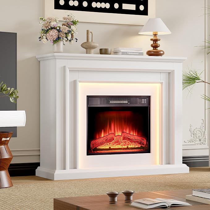 44" LED Lights Electric Fireplace - Image 3