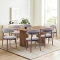 COLAMY Wooden Dining Chairs Set of 6, Modern Fabric Upholstered Dining Room by COLAMYHOME