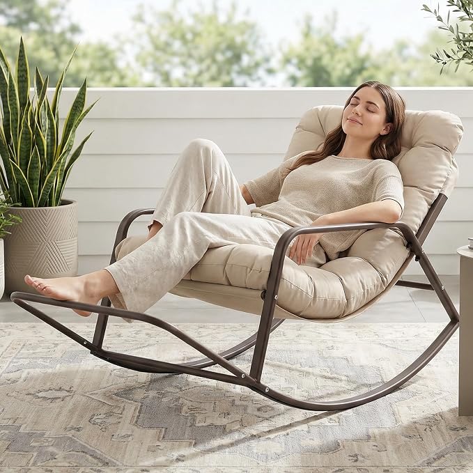 RADIATA Rocking Lounge Chair, Indoor Outdoor Reclining Lounger by RADIATAPatioGardenFurniture