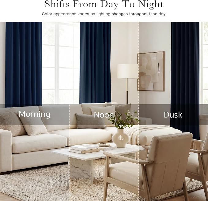 PONY DANCE Blue Black Out Curtains 84 inches - Image 7