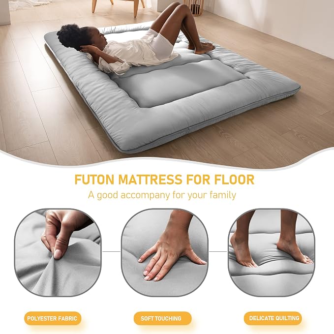 MAXYOYO Japanese Floor Mattress Futon Mattress, Thicken Tatami Mat Sleeping Pad - Image 9