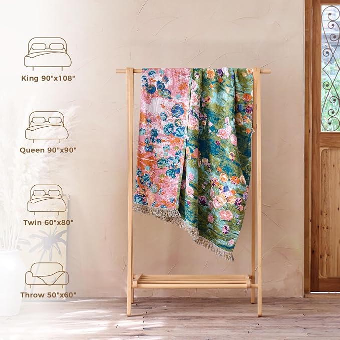 LUTBM Boho Throw Blanket for Couch Sofa Chair Summer Cotton Blankets for - Image 6