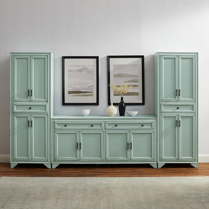 Crosley Furniture Tara 3-Piece Modern Farmhouse Sideboard Buffet Cabinet and - Image 8