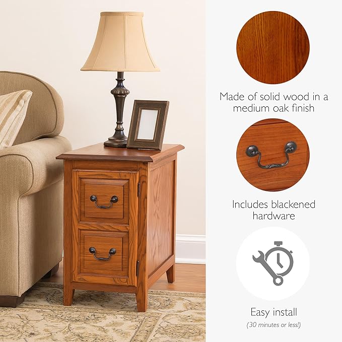Leick Home Shaker End Table, Solid Wood, - Image 3
