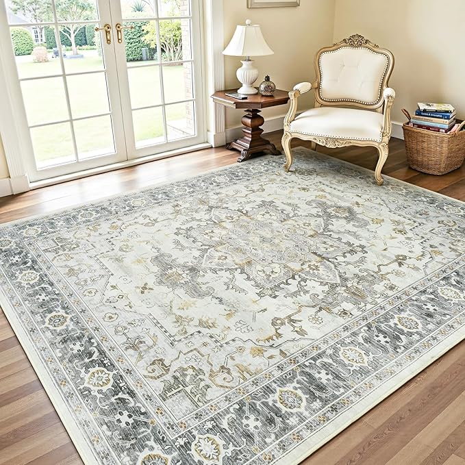 Lofus 6x9 Area Rugs for Living Room, Machine Washable Non-Slip Area Rug by Lofus