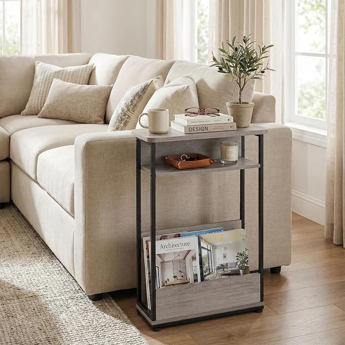 Narrow Side Table, 3-Tier Slim End Table - Image 6