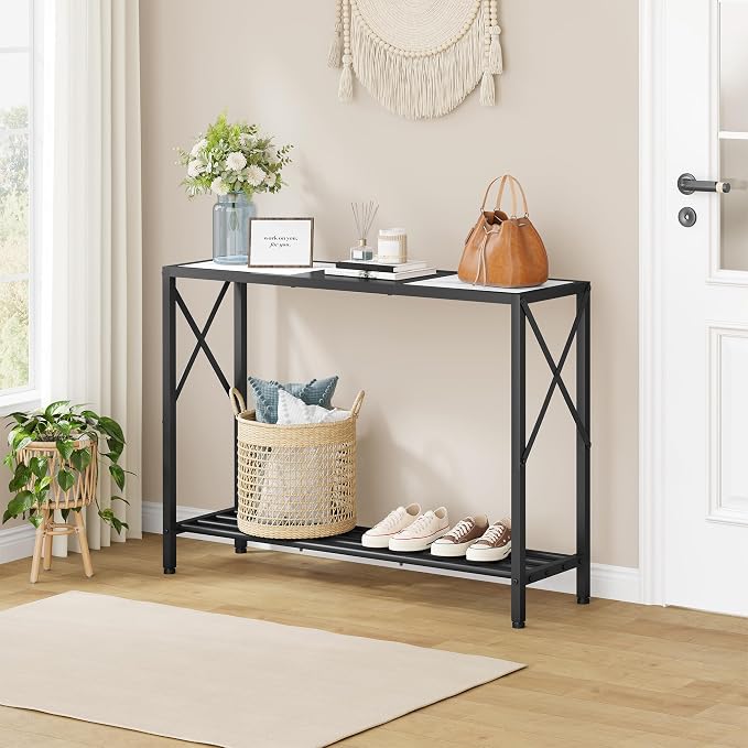 Tajsoon Console Table 41.8”, 2-Tier Entryway Table, Narrow Sofa Table - Image 7