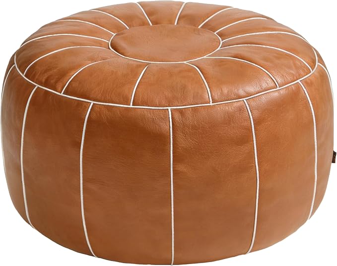 Thgonwid Unstuffed Moroccan Storage Pouf Foot Stool Ottoman Seat, No Filler by Thgonwid