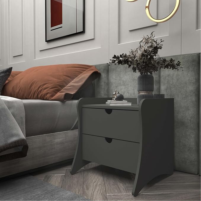 Eco Friendly Nightstand in Charcoal Gray Made from Sustainable Materials - Image 2