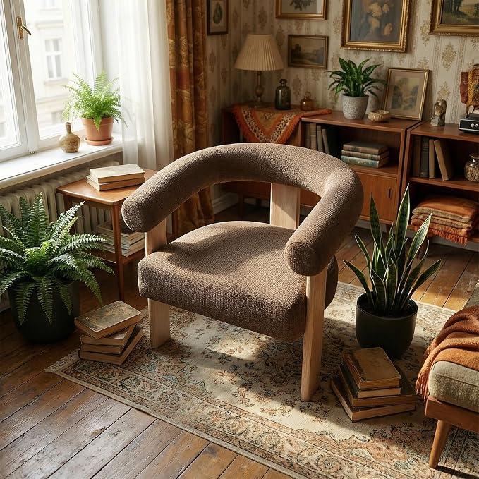 VKNOW Accent Chair Living Room Chair, Modern Upholstered Arm Chair - Image 9