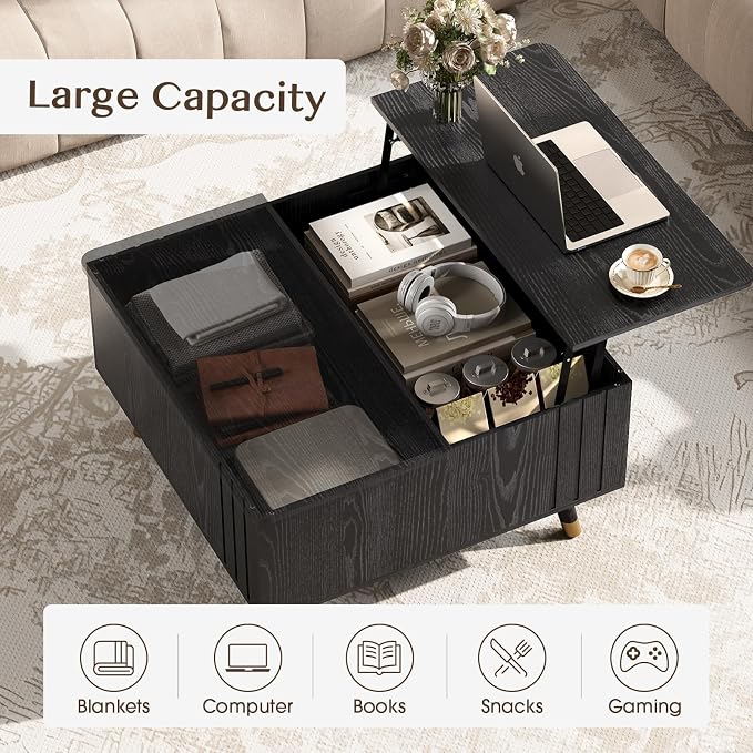 SULIVES Lift Top Coffee Table - Image 3