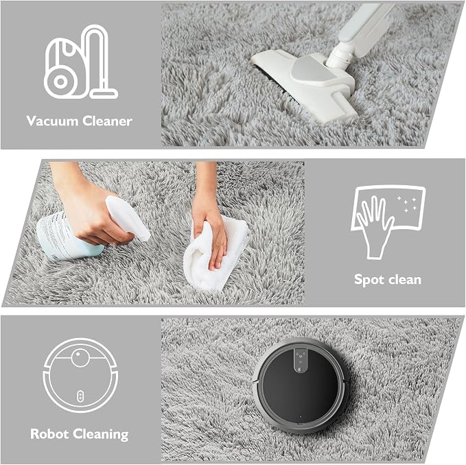 yulidayang Soft Round Area Rug for Kids Bedroom, Fluffy Fuzzy Shaggy Rug - Image 4