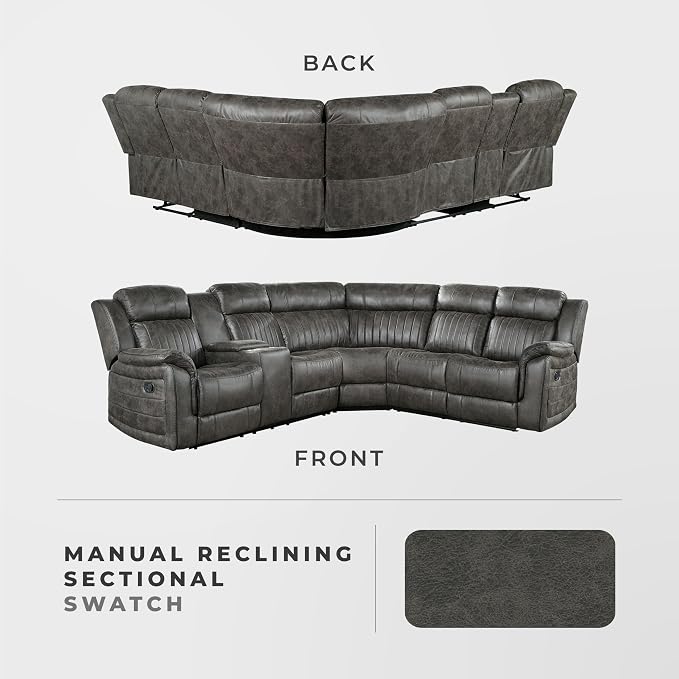 Lexicon Reclining Sectional Couches - Image 5