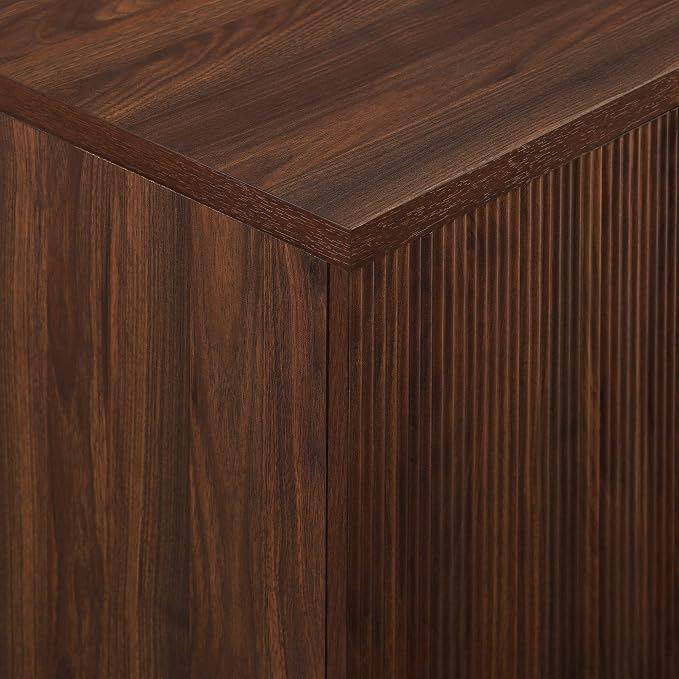 Walker Edison Reema Fluted 4-Door Kitchen Sideboard Buffet Console, 69 Inch - Image 5