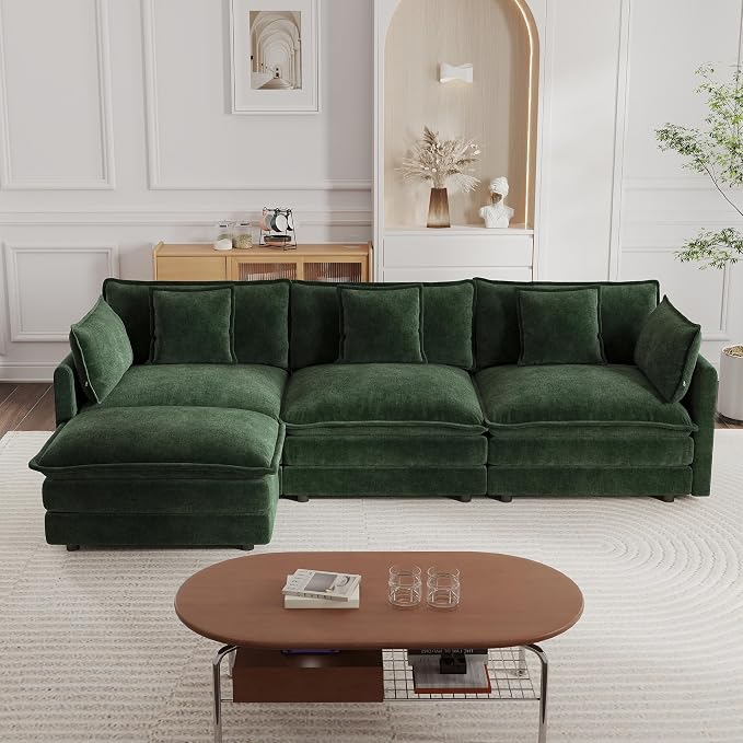 mikibama Modular Sectional Sofa, 111.5 Inch L Shaped Couch Set - Image 3