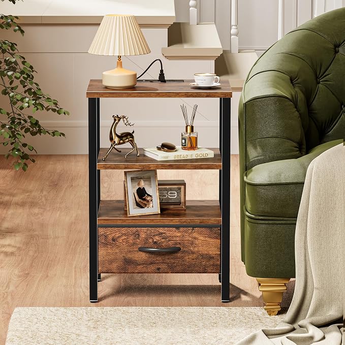SUPERJARE Nightstand Set of 2, Bed Side Tables - Image 7