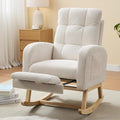 NIOIIKIT Nursery Rocking Chair, Corduroy Upholstered Rocking Chair by NIOIIKITFURNITURE